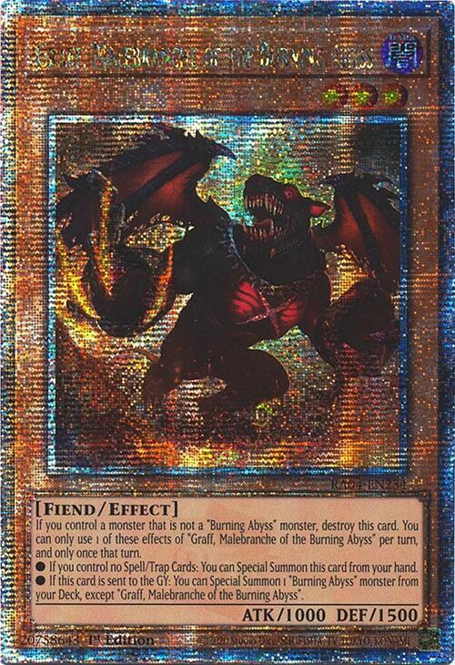 Graff, Malebranche of the Burning Abyss - RA04-EN234 - (Quarter Century Secret Rare) - 1st Edition
